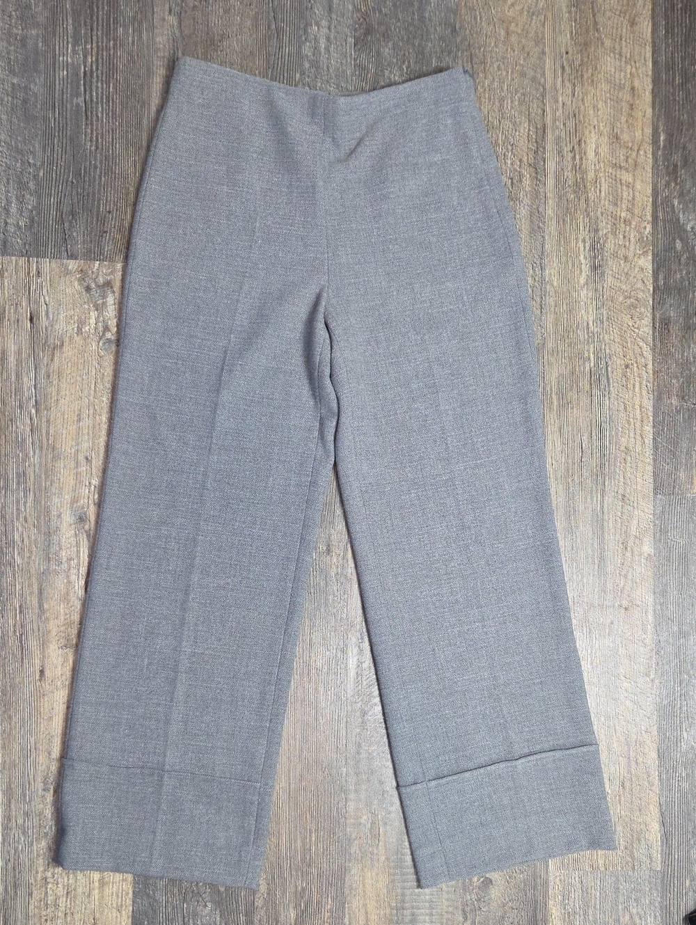Seductive High-Rise Wide-Leg Pants in Light Gray